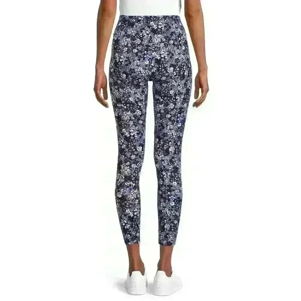 No Boundaries Juniors Sueded Finish Ankle Leggings High Rise S, M, XXXL Floral - Picture 3 of 8